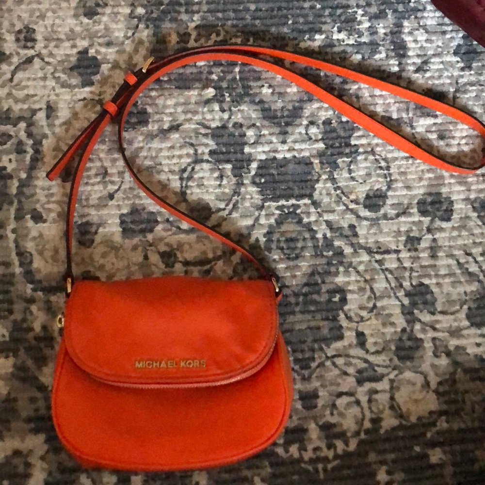 Michael Kors Tangerine Bedford Flap Crossbody Bag